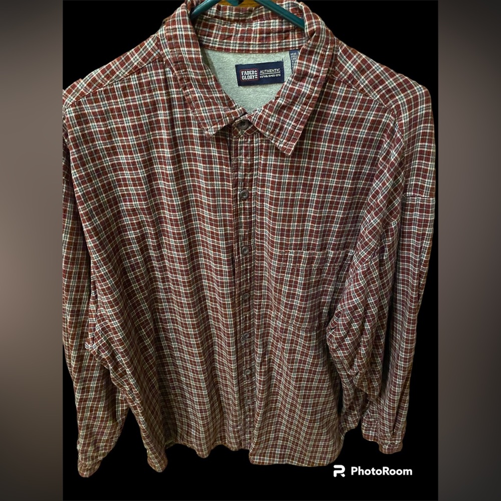 Faded Glory Flannel Lined Button Down Shirt